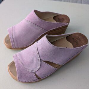 Troentorp Mariah Lilac Suede Clog Sandals 41